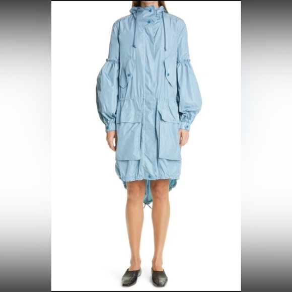 Sold!on Ebay Runway MaxMara Label-cut Miki Silk HoodedTaffeta Parka Jacket Sz:Xs - Picture 7 of 17